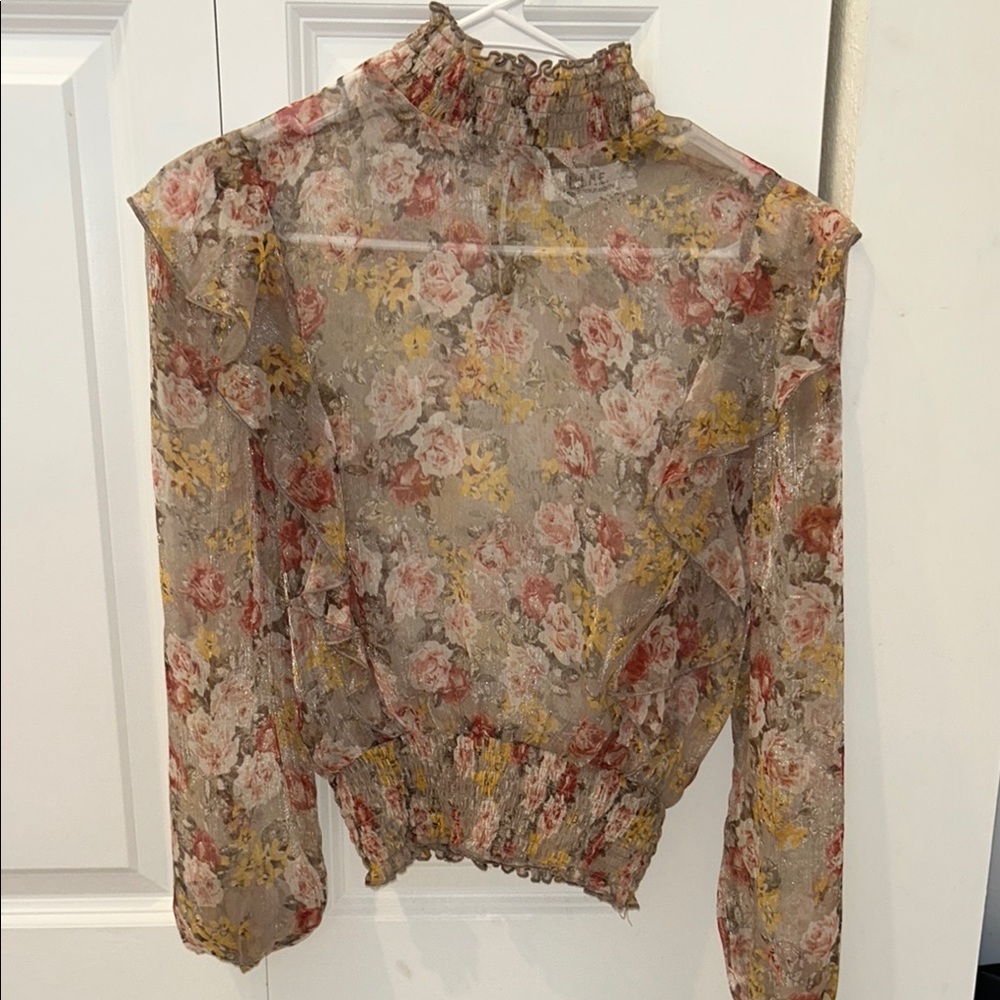 Floral Sheer Women's Top